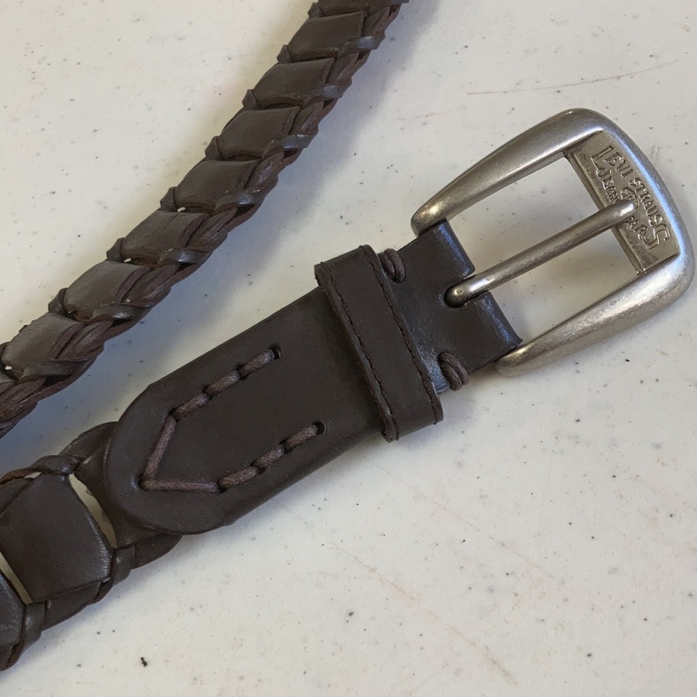 🎉HP🎉 Vintage Levi Jeans Braided leather belt - Picture 6 of 7